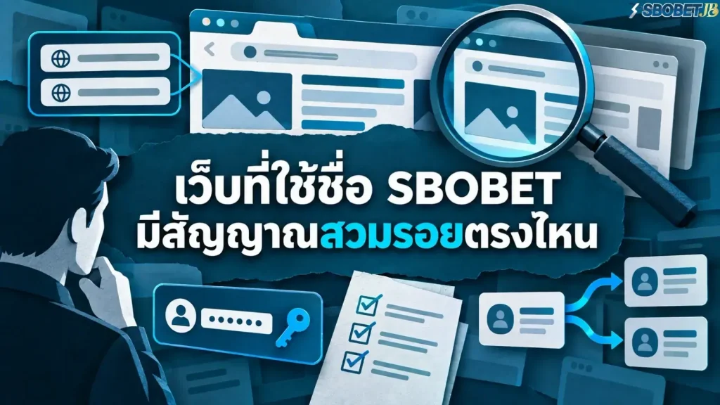 เว็บที่ใช้ชื่อ SBOBET มีสัญญาณสวมรอยตรงไหน - ภาพหน้าปกบทความ