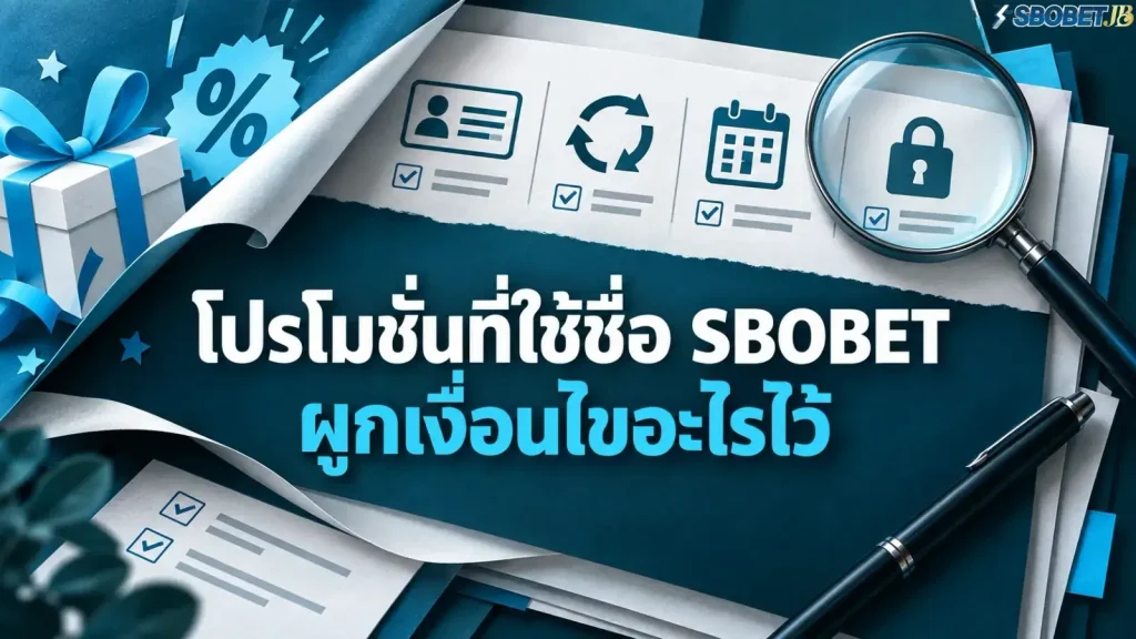 โปรโมชั่นที่ใช้ชื่อ SBOBET ผูกเงื่อนไขอะไรไว้ - ภาพหน้าปกบทความ