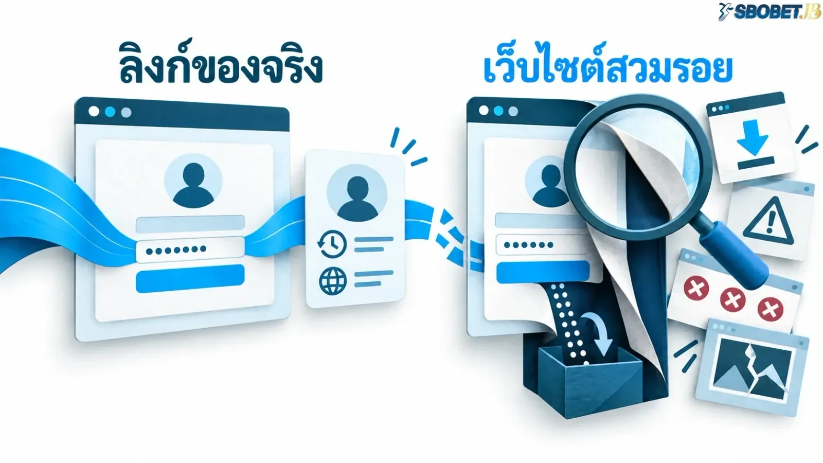 ภาพภาพอธิบายด้วยวัตถุเกี่ยวกับความปลอดภัย โดยจัดองค์ประกอบให้สื่อสารใจความของเนื้อหาส่วนนี้อย่างชัดเจน. ภาพใช้เป็นสื่อประกอบเพื่อช่วยให้ผู้อ่านเห็นภาพของประเด็นได้ง่ายขึ้น.