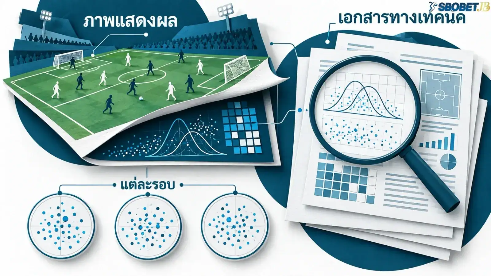 ภาพจำลองเชิงสถาปัตยกรรมแสดงการแบ่งแยกเชิงพื้นที่ระหว่างระบบประมวลผลข้อมูลหลังบ้านกับส่วนแสดงผลกราฟิกหน้าบ้าน. ภาพนี้ช่วยสนับสนุนเนื้อหาในบทความโดยเปรียบเทียบให้เห็นความแตกต่างอย่างชัดเจนระหว่างเบื้องหลังการสร้างผลลัพธ์กับการเรนเดอร์ภาพบนหน้าจอ.