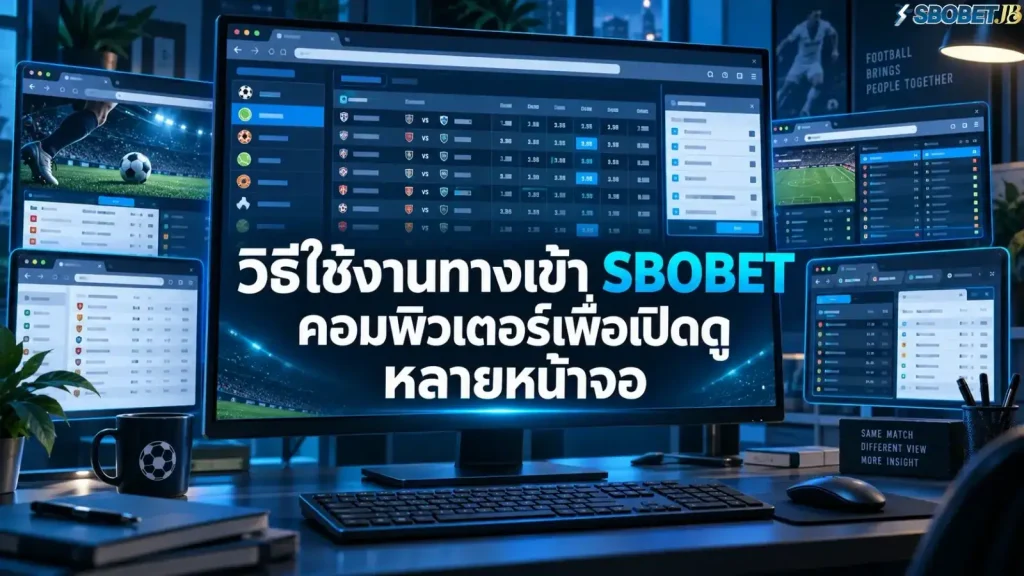 วิธีใช้งานทางเข้า SBOBET คอมพิวเตอร์เพื่อเปิดดูหลายหน้าจอ - ภาพหน้าปกบทความ
